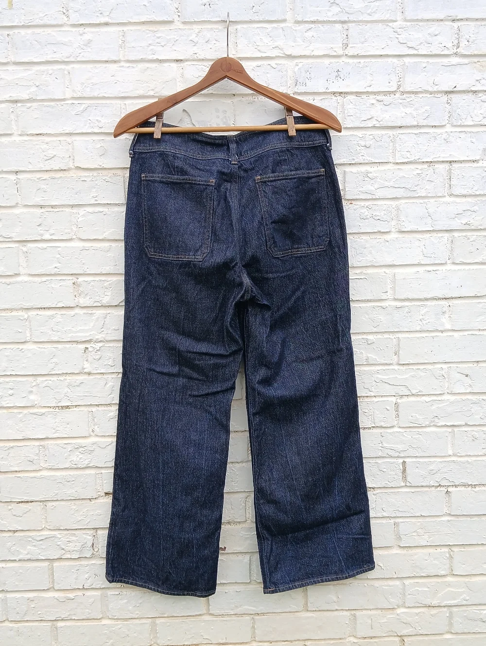 J. Crew Slim Wide Leg Jeans Stacked Buttons Size 28